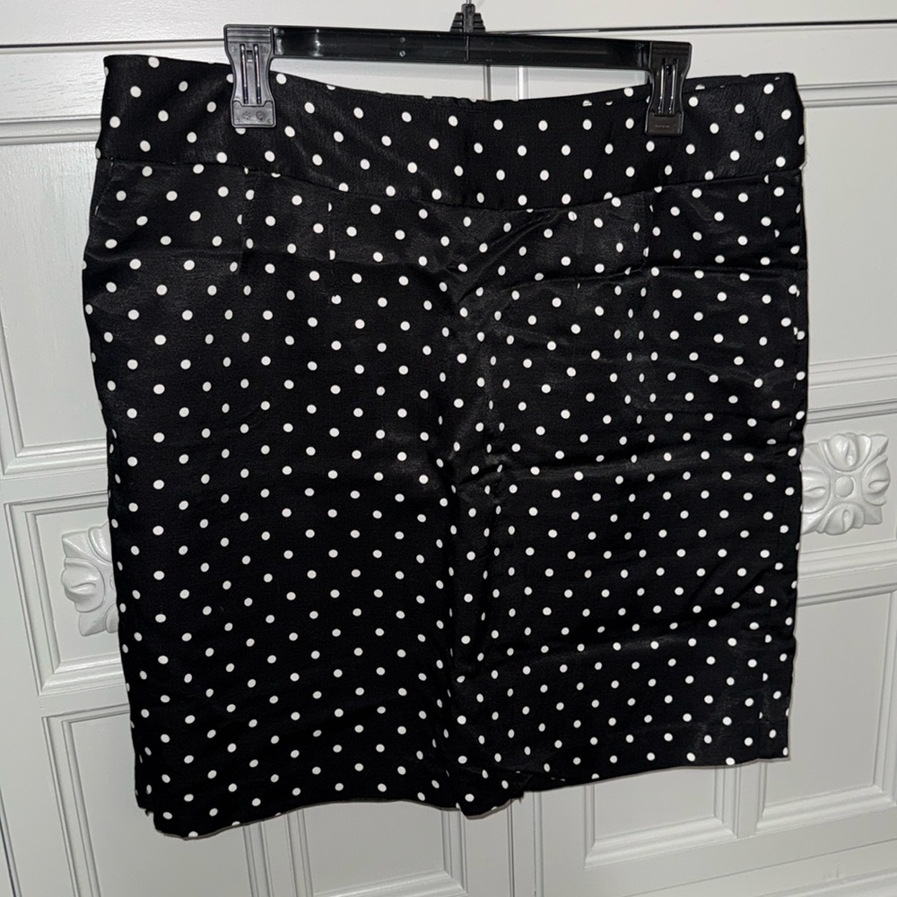 Merona Black & White Polka Dot Skirt Size 14